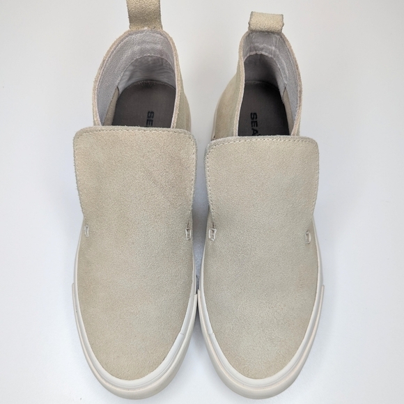 SeaVees Huntington Middie suede leather ankle loafer sneaker beige size 7.5 - Picture 2 of 8